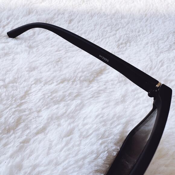 Otto Black Angular Frame Sunglasses - Picture 6 of 11